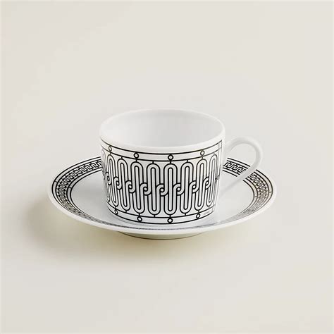 hermes cup and saucer|hermes h deco tea cup.